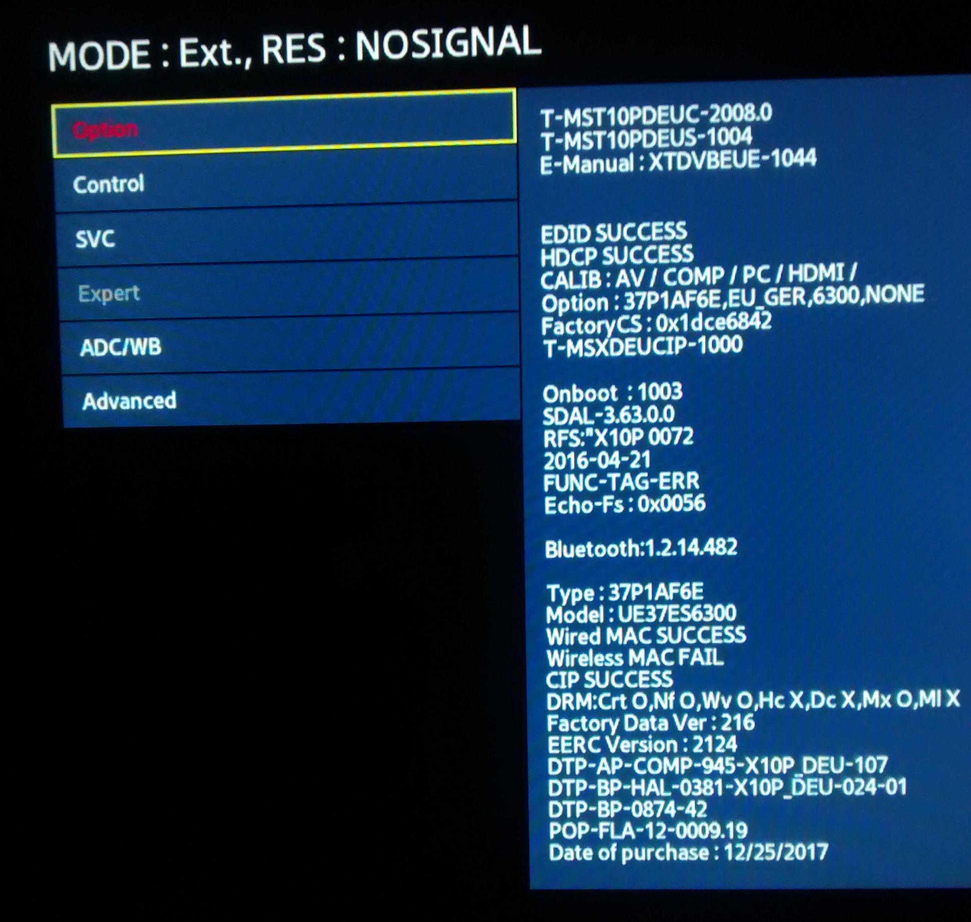 Servicemenü bei Samsung TVs Was kann man im Servicemenü von Samsung