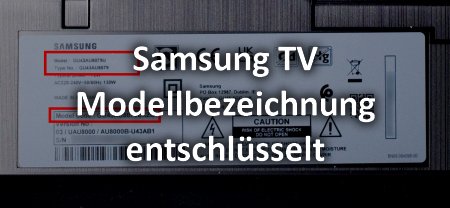 Header Samsung TV Modellbezeichnung Label