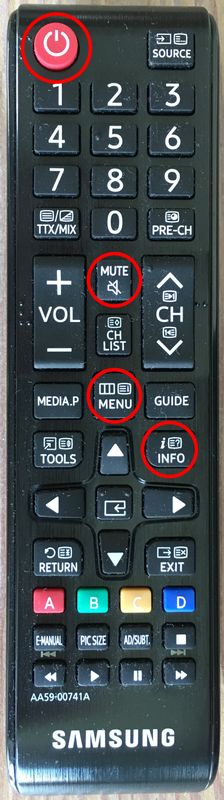 Servicemenü Samsung Tastenfolge