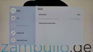 UE55NU7179 Menü Bild