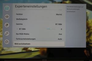 UE55NU7179 Menü Bild Experteneinstellungen2