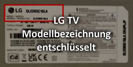 Header LG TV Modellcode Label