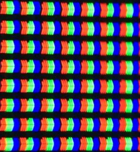 LG UM7500 UM7510 RGB Subpixel Struktur Makroaufnahme