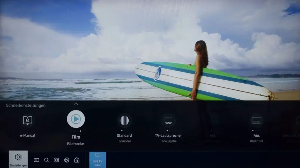 Samsung TU8079 Bildmodus Einstellung Film
