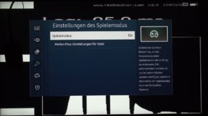 Samsung TU8079 Gaming Input Lag 5 Spielemodus Menü