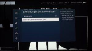 Samsung TU8079 Gaming Input Lag 6 Motionplus Menü 1
