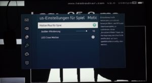 Samsung TU8079 Gaming Input Lag 7 Motionplus Menü 2
