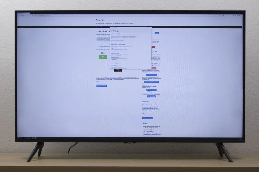 Samsung TU8079 TV als Monitor Skalierung 3 100