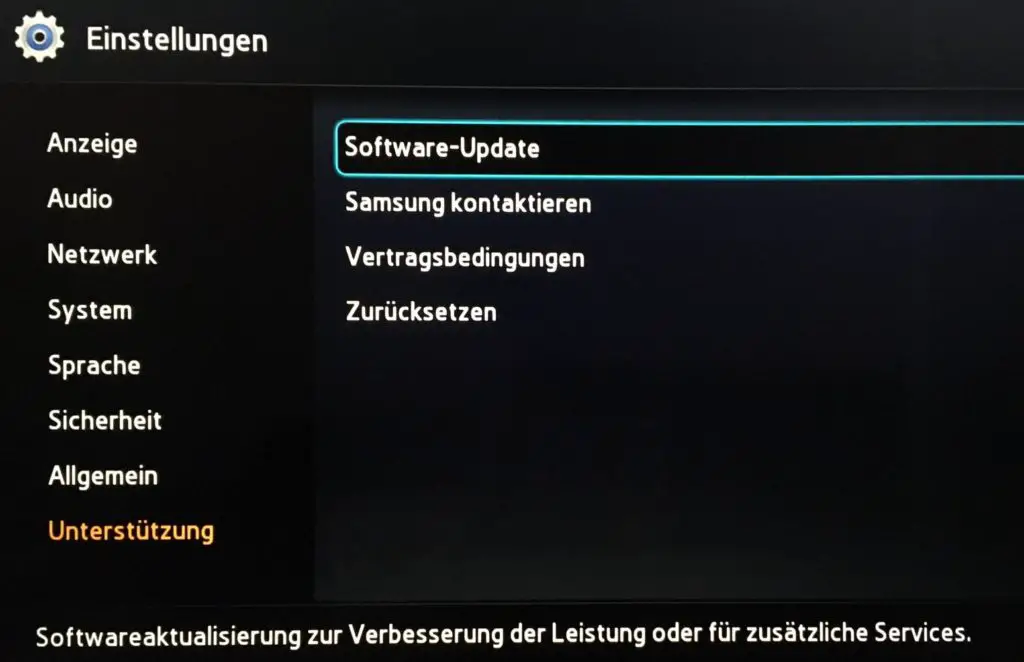 BD-J5500 Menü Unterstützung