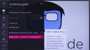 LG NANO80 Audioausgabe Menü