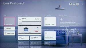 LG NANO80 Home Dashboard mit HDMI Eingang