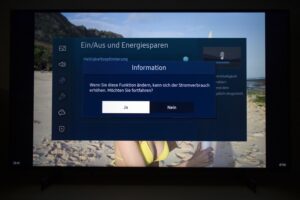 Samsung AU8079 Menü Bild Hinweis Stromverbrauch