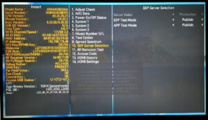 LG Servicemenü Instart 10 SDP Server Selection