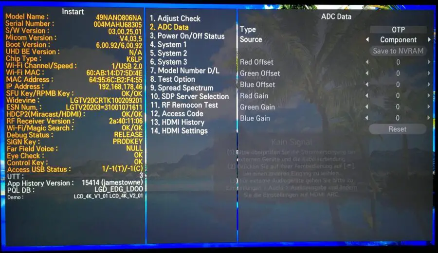 LG TV Servicemenü wie öffnest Du das versteckte Service Menü und was