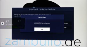 Koppeln 9 Bluetooth Lautsprecherliste Kopfhörer verbunden Hinweis