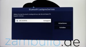 Menü 6 Tonausgabe Bluetoothliste Gerät ausgewählt