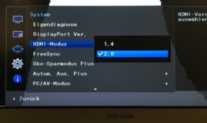 Samsung U28R554UQU OSD HDMI Modus