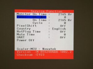 Samsung U28R554UQU Servicemenü
