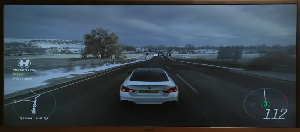 Samsung S34J550WQR Xbox Forza im Spiel