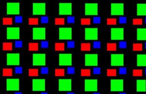 Subpixel-Aufbau Samsung OLED TV S95B schematisch