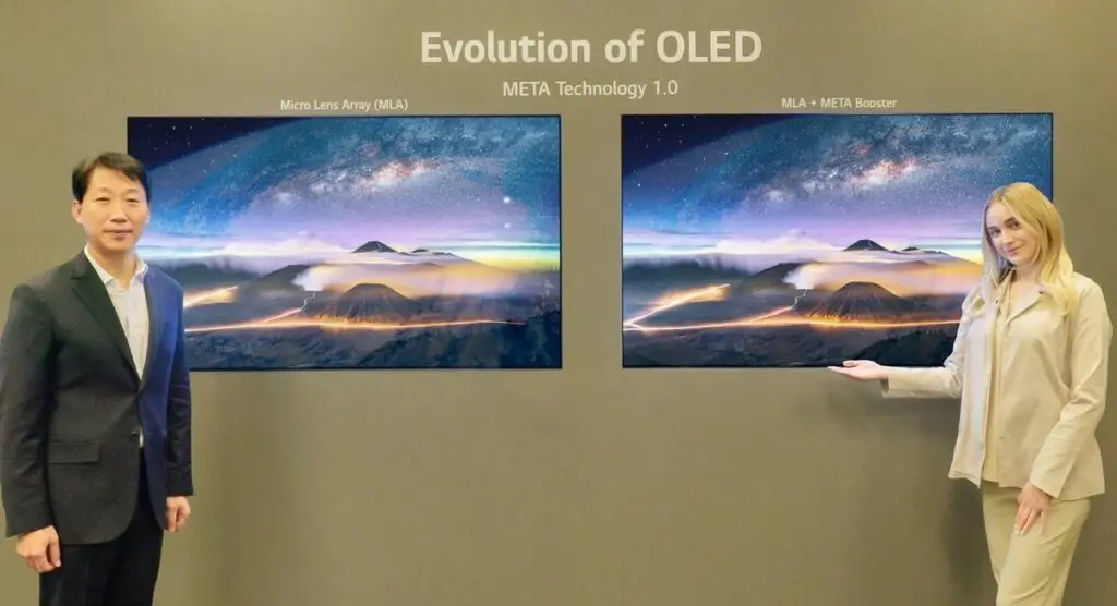 OLED Panel mit META Technology: noch heller als die herkömmlichen OLEDs von LG Display (© LG Display)