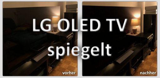 LG OLED C2 Displayschutzfolie Vorher Nachher Vergleich Logo