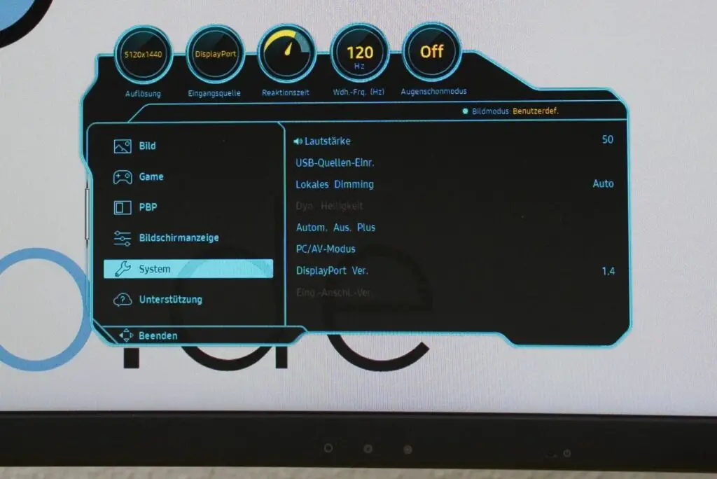 Samsung S49A950 OSD System