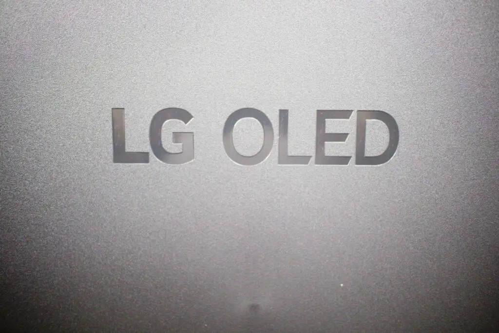LG OLED42C3 Rückseite Logo