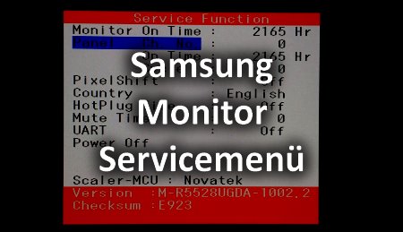 Logo Samsung Monitor Servicemenü