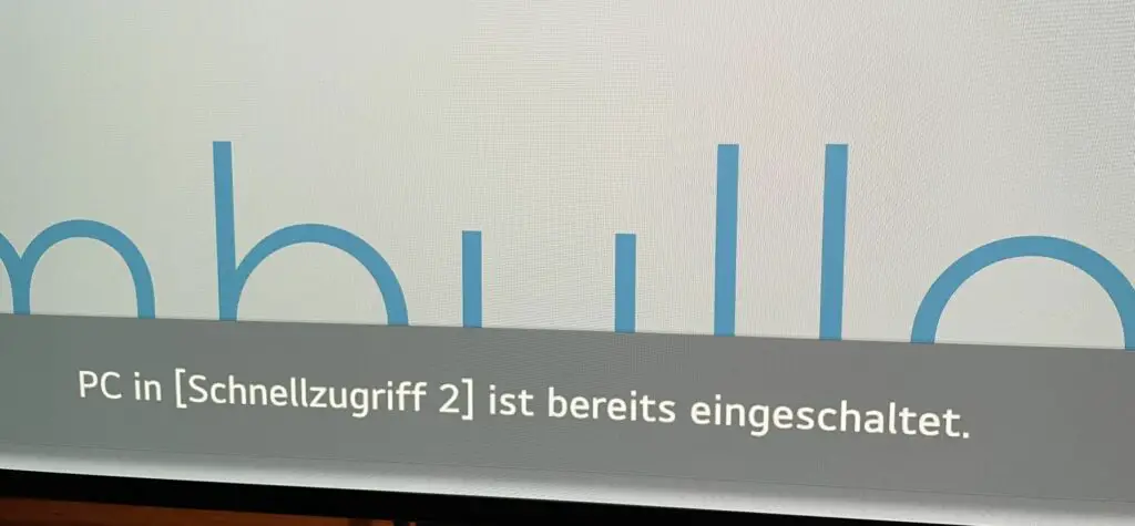 LG C3 Meldung bereits eingeschaltet