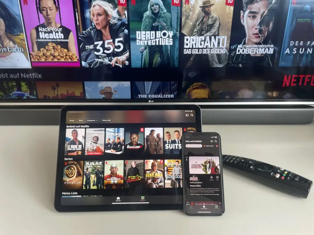 TV Tablet und Smartphone mit Netflix 1000px