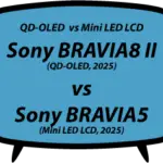 header vs Sony BRAVIA8 II XR8M vs Sony BRAVIA5