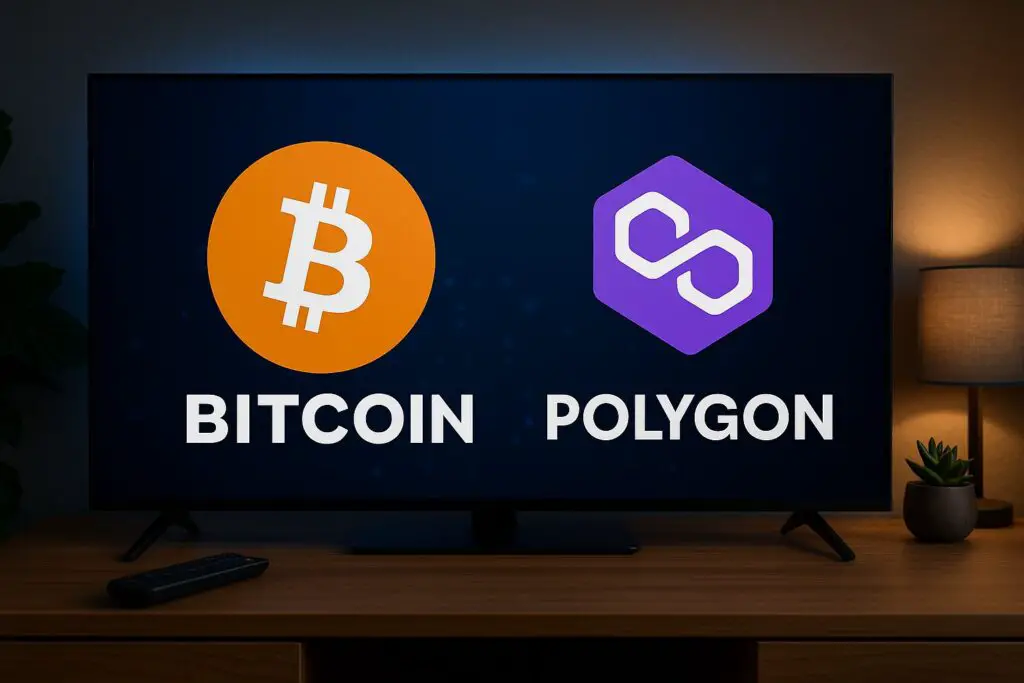 Polygon und Bitcoin im TV Bereich Polygon und Bitcoin im TV Bereich