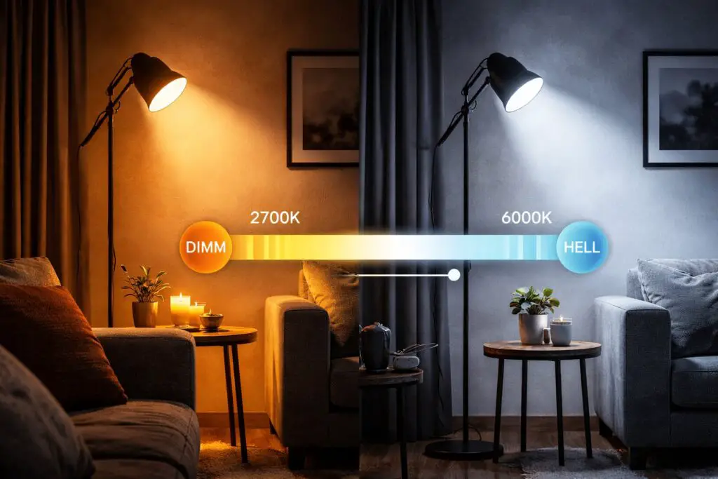 Warmes vs kaltes Licht Warmes vs kaltes Licht